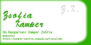 zsofia kamper business card